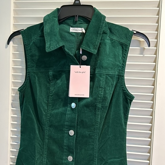 Do not buy sold consignment $225 Corduroy Maxi Dress Green SOLDOUT Size 8 - Picture 7 of 15